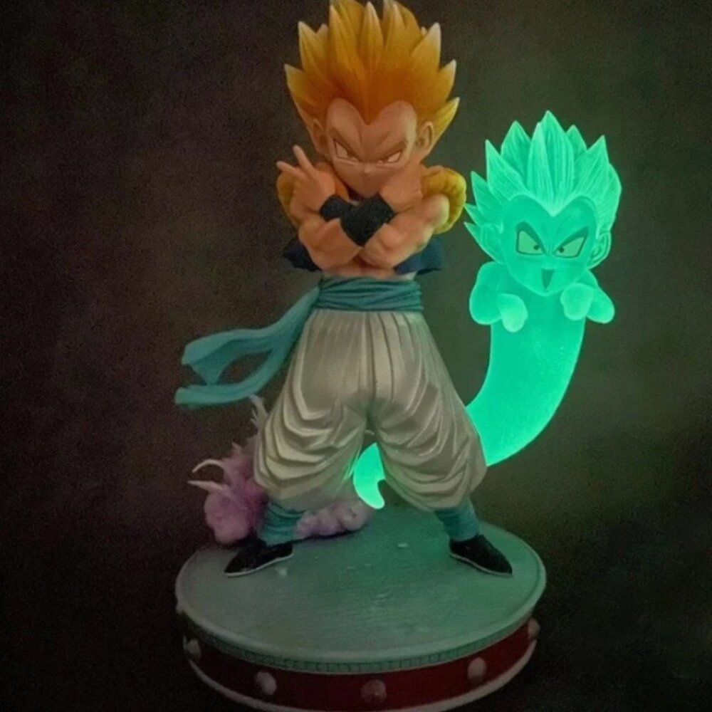25cm Dragon Ball Z Gotenks Super Saiyan Figure Statue GLOW in Dark Collection